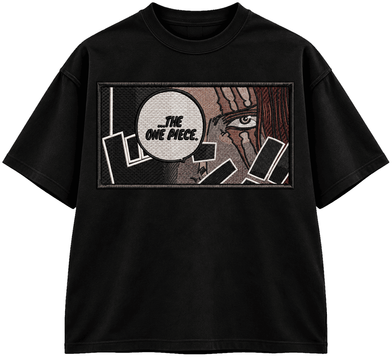 Camiseta preta com estampa inspirada em piratas